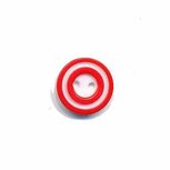 Knoop &#039;donut&#039; mini rood 10 mm (ca. 100 stuks)