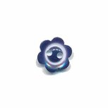 Bloemknoop met rand donker blauw 10 mm (ca. 100 stuks)