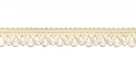 Gebreid sierband creme ca. 9 mm (ca. 10 m)