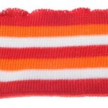 Boord rood-oranje-wit gestreept ca. 62 cm (6 stuks)