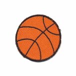 Opstrijkbare applicatie basketbal (1 stuk)
