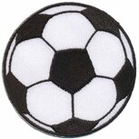 Opstrijkbare applicatie voetbal groot (1 stuk)