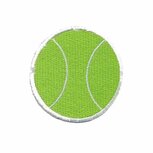 Opstrijkbare applicatie tennisbal (1 stuk)