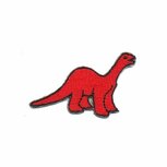 Opstrijkbare applicatie dinosaurus rood (1 stuk)