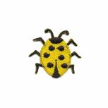 Opstrijkbare applicatie lieveheersbeestje geel (1 stuk)