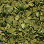 Satijnen strikjes legergroen (ca. 100 stuks)