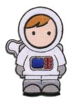 Opstrijkbare applicatie astronaut (1 stuk)