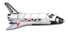 Opstrijkbare applicatie space shuttle (1 stuk)