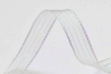 Metallic glanslint wit 10 mm (ca. 30 m)