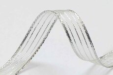 Metallic glanslint zilver 10 mm (ca. 30 m)