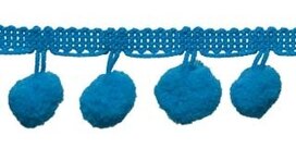 Pompom band petrol 20 mm (ca. 16 meter)
