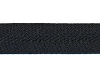 Zwart KATOENEN keperband 20 mm (ca. 50 m)