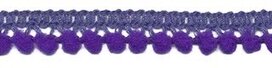 Mini pompomband paars 10 mm (ca. 32 meter)