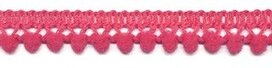 Mini pompomband fuchsia/meloen 10 mm (ca. 32 meter)