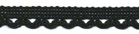 Sierband met lus-/schulprandje zwart 12 mm (ca. 32 meter)
