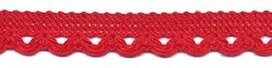 Sierband met lus-/schulprandje rood 12 mm (ca. 32 meter)