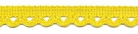 Sierband met lus-/schulprandje geel 12 mm (ca. 32 meter)