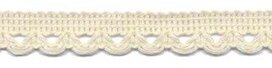 Sierband met lus-/schulprandje creme 12 mm (ca. 32 meter)