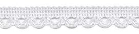 Sierband met lus-/schulprandje wit 12 mm (ca. 32 meter)
