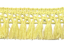 Franje-kwastjesband zacht geel ca. 32 mm (ca. 16 meter)