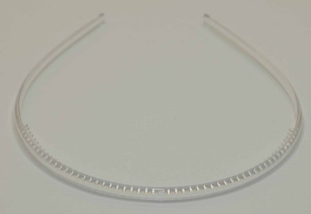 Diadeem smal glad 6 mm doorzichtig (6 stuks)