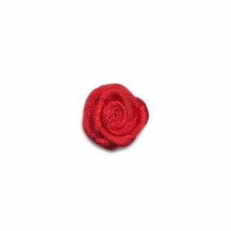 Roosje satijn rood 15 mm (ca. 25 stuks)