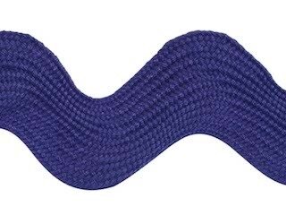 Kobalt blauw zig-zag band 25 mm (ca. 16 meter)