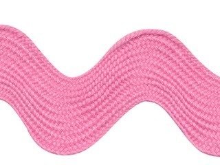 Roze zig-zag band 25 mm (ca. 16 meter)