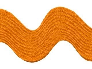 Oranje zig-zag band 25 mm (ca. 16 meter)