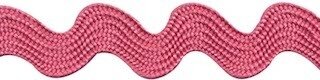 Oud roze zig-zag band 10 mm (ca. 16 meter)