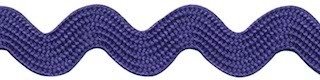 Kobalt blauw zig-zag band 10 mm (ca. 16 meter)