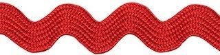 Rood zig-zag band 10 mm (ca. 16 meter)