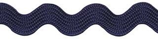 Donker blauw zig-zag band 10 mm (ca. 16 meter)