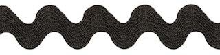 Zwart zig-zag band 7 mm (ca. 32 meter)