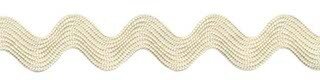 Creme zig-zag band 7 mm (ca. 32 meter)