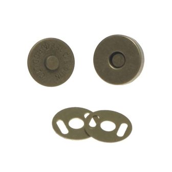 Magneetsluiting bronskleurig 14 mm (10 stuks)