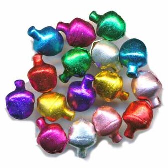 Belletjes mix kleuren 6 mm (ca. 200 stuks)