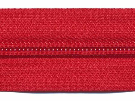 Nylon rits rood #519 maat 5 (ca. 5 m)