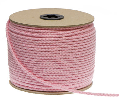 Katoenen koord roze 7 mm (ca. 50 m)