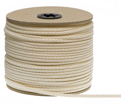 Katoenen koord creme 7 mm (ca. 50 m)