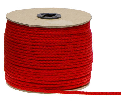 Katoenen koord rood 3 mm (ca. 100 m)