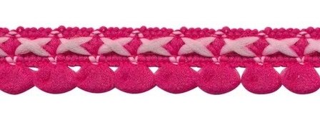 2-kleurig lusjesband fuchsia-licht roze 15 mm (ca. 16 meter)