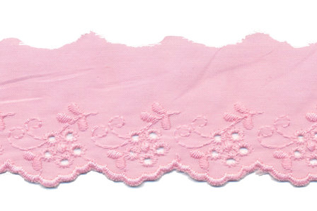 Broderie roze 100% KATOEN 50 mm #1302 (ca. 13,5 m)