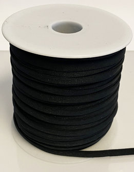 Spaghetti-koord elastisch zwart 5 mm (ca. 50 m)