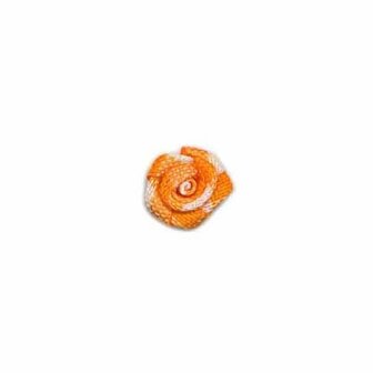 Roosje geruit oranje-wit 10 mm (ca. 25 stuks)