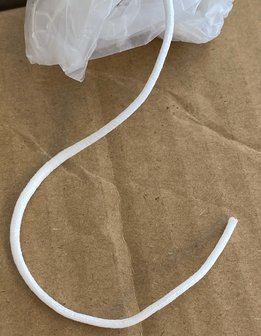 Weißes rund Gummiband ca. 3 mm (ca. 1450 Meter pro Beutel)