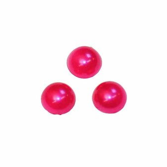 Flatback parel parelmoer fuchsia 12 x 5 mm (ca. 50 stuks)