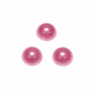 Flatback parel parelmoer roze 12 x 5 mm (ca. 50 stuks)