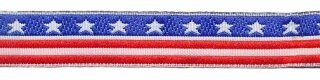 Rood-wit-blauw sterren en strepen (stars &amp; stripes) sierband 12 mm (ca. 22 m)