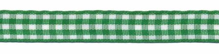 Ruit band groen-wit 10 mm (ca. 45 m)